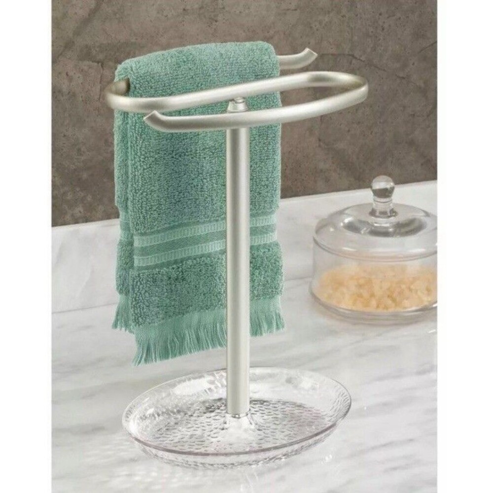 New - 12” FINGERTIP Towel / Tissue Etc. Holder Stand ‘S Arm’ Metal Stand - Picture 1 of 6